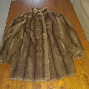 Faux fur jacket.